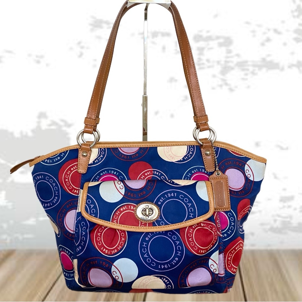 Coach Leah Polka Dot Shoulder Bag